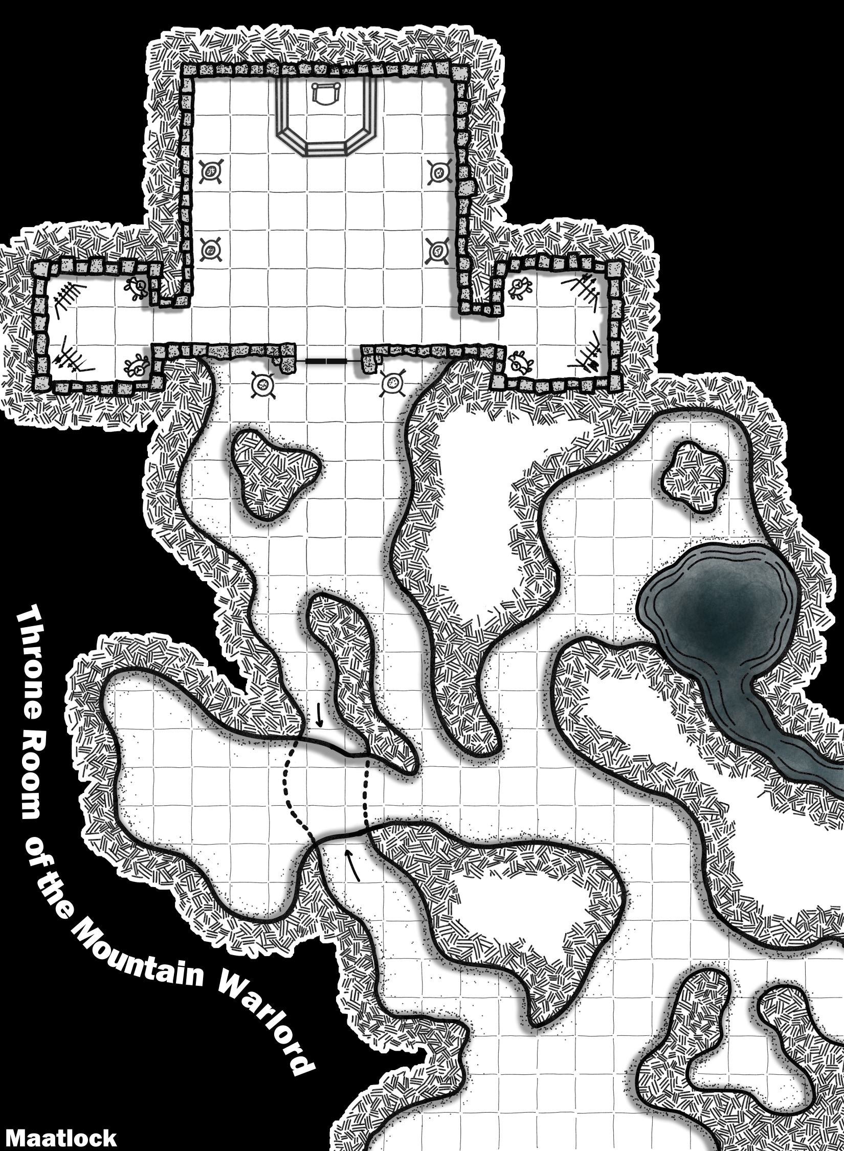 11x15, Color, Gridded, Throne of the Mountain Warlord Thumbnail